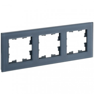 Рамка на 3 поста IEK Brite РУ-3-2-Бр стекло маренго матовый — Multielectrika